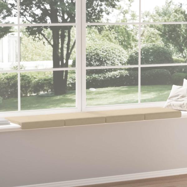 Bankkissen 4 stk. Mikrofaser Creme Tiefe 35 cm