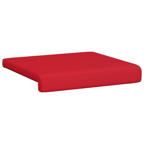 Bankkissen 2 Stk. Kunstleder Rot Tiefe 35 cm
