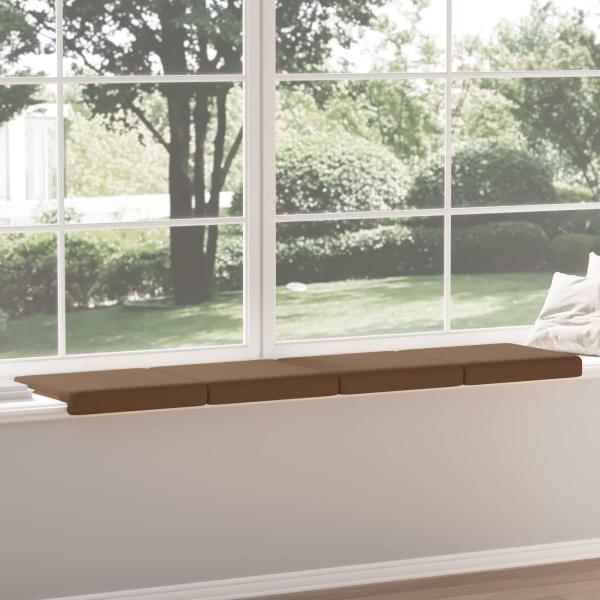 Bankkissen 4 stk. Kunstleder Cappuccino Tiefe 35 cm
