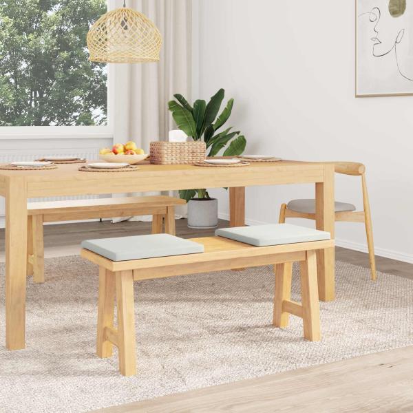 Bankkissen 2 stk. Kunstleder Weiß Tiefe 35 cm