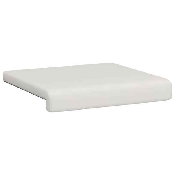 Bankkissen 4 stk. Kunstleder Weiß Tiefe 35 cm