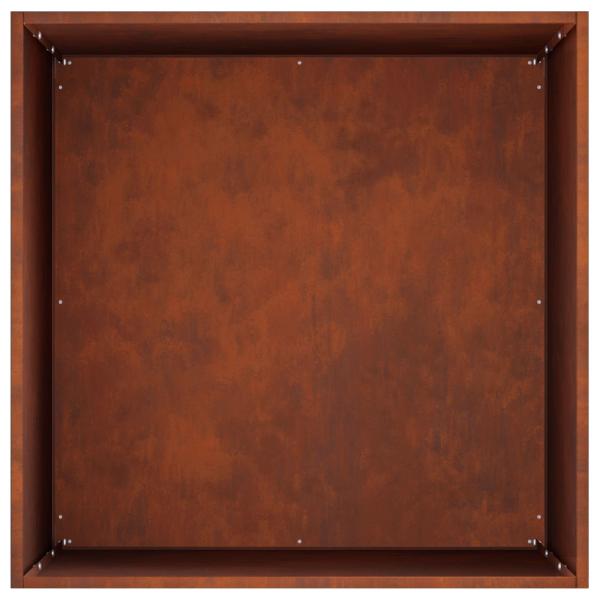 Garten-Pflanzgefäß Rostoptik 40 x 40 x 75 cm Wetterfeststahl