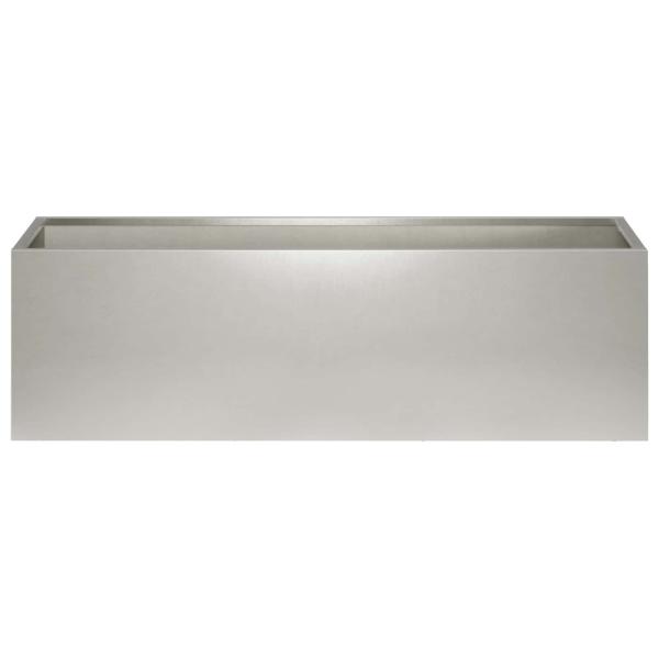 Garten-Pflanzgefäß 2 stk. Silber 100 x 30 x 30 cm Edelstahl
