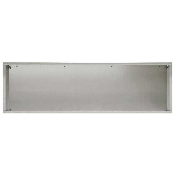 Garten-Pflanzgefäß Silber 80 x 30 x 30 cm Edelstahl