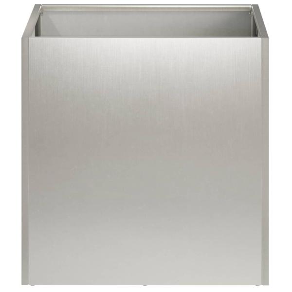 Garten-Pflanzgefäß Silber 45 x 45 x 45 cm Edelstahl