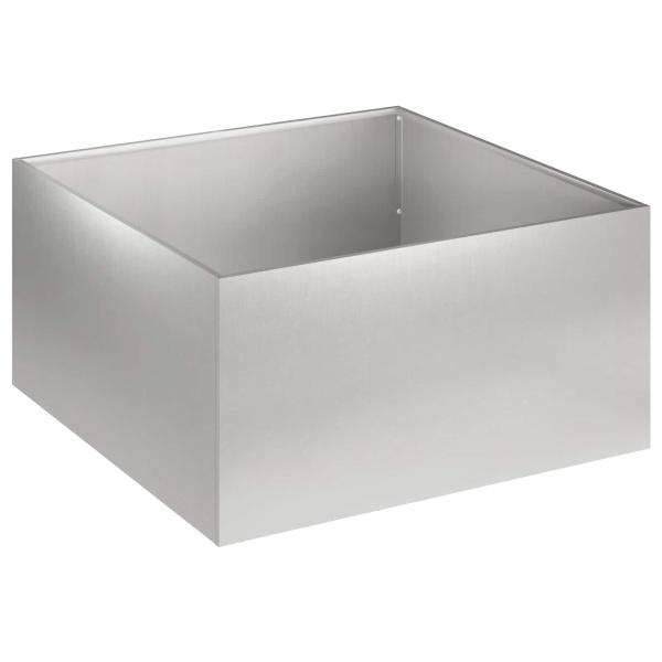 Garten-Pflanzgefäß 2 stk. Silber 60 x 60 x 30 cm Edelstahl