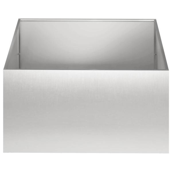 Garten-Pflanzgefäß 2 stk. Silber 60 x 60 x 30 cm Edelstahl