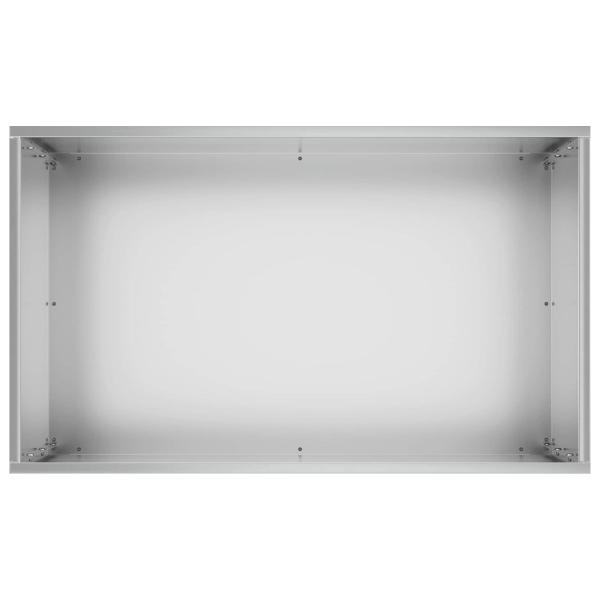 Garten-Pflanzgefäß Silber 40 x 30 x 75 cm Verzinkter Stahl
