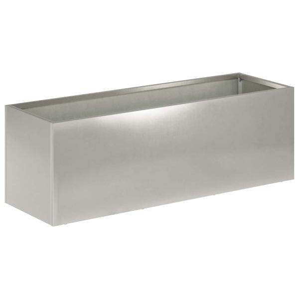 Garten-Pflanzgefäß Silber 40 x 20 x 20 cm Edelstahl