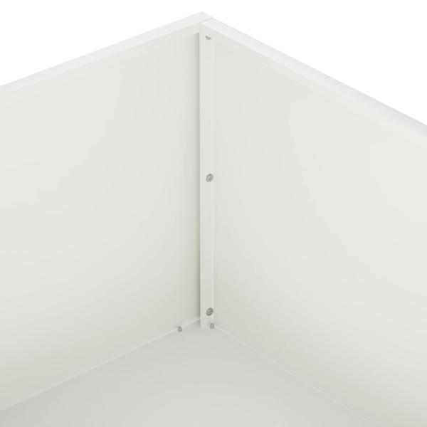 Garten-Pflanzgefäß Weiß 80 x 80 x 30 cm Kaltgewalzter Stahl