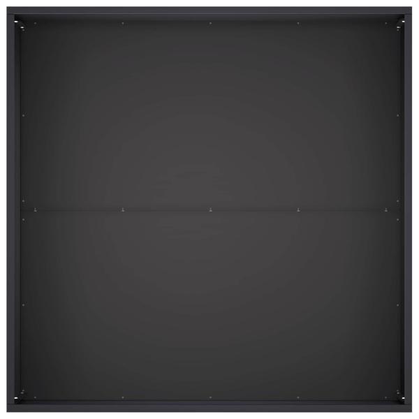 Garten-Pflanzgefäß 2 stk. Schwarz 80 x 80 x 40 cm