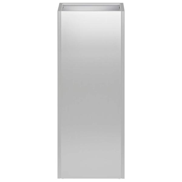 Garten-Pflanzgefäß Silber 20 x 20 x 50 cm Verzinkter Stahl