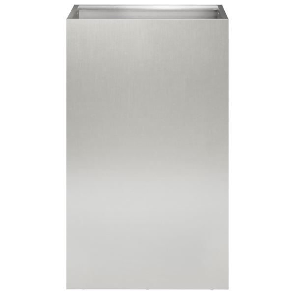 Garten-Pflanzgefäß 2 stk. Silber 30 x 30 x 50 cm Edelstahl