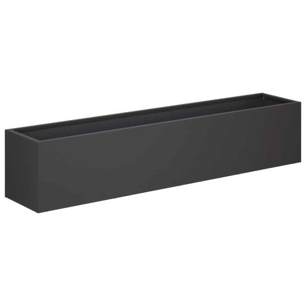 Garten-Pflanzgefäß Schwarz 100 x 20 x 20 cm Kaltgewalzter Stahl