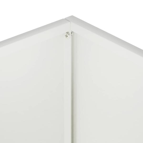 Garten-Pflanzgefäß Weiß 30 x 30 x 50 cm Kaltgewalzter Stahl