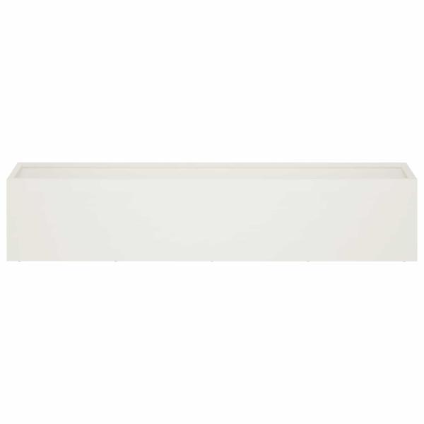 Garten-Pflanzgefäß Weiß 80 x 20 x 20 cm Kaltgewalzter Stahl