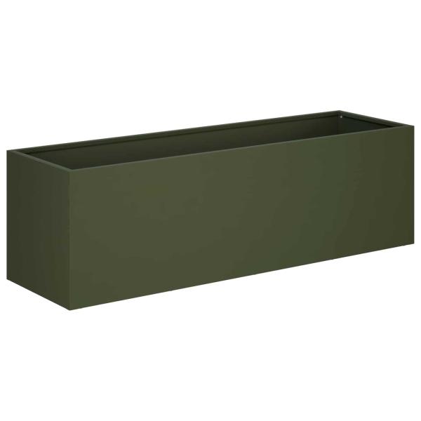 Garten-Pflanzgefäß 2 stk. Olivgrün 80 x 30 x 30 cm