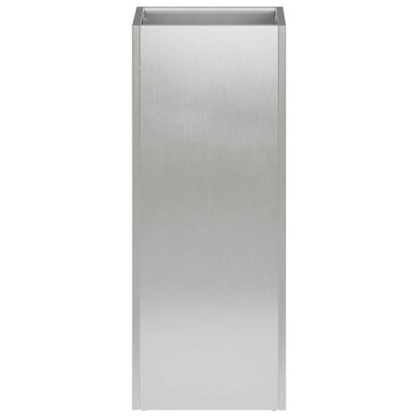 Garten-Pflanzgefäß Silber 20 x 20 x 40 cm Edelstahl