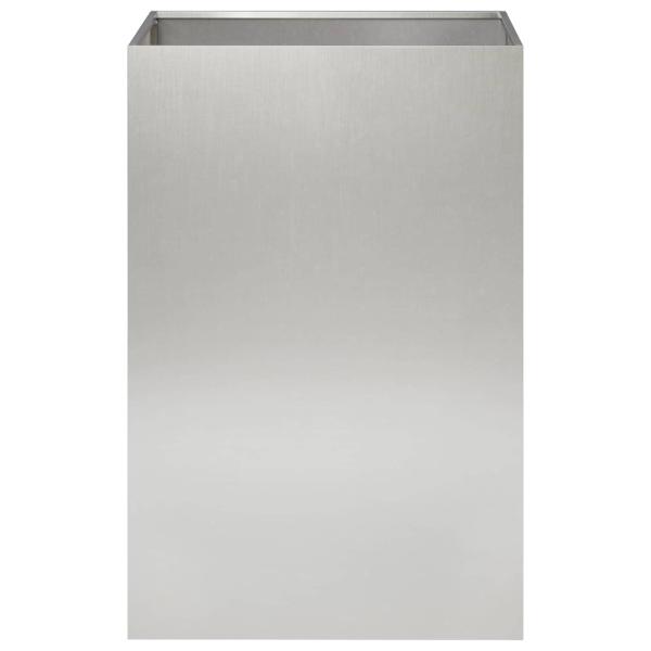 Garten-Pflanzgefäß 2 stk. Silber 40 x 40 x 75 cm Edelstahl