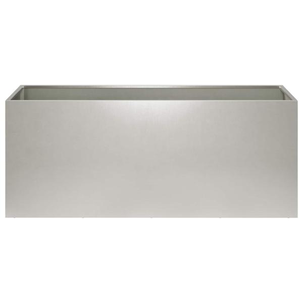Garten-Pflanzgefäß 2 stk. Silber 80 x 40 x 40 cm Edelstahl