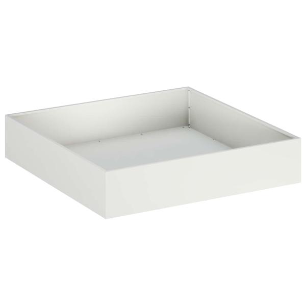Garten-Pflanzgefäß Weiß 80 x 80 x 20 cm Kaltgewalzter Stahl