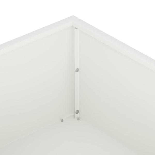 Garten-Pflanzgefäß Weiß 80 x 80 x 20 cm Kaltgewalzter Stahl