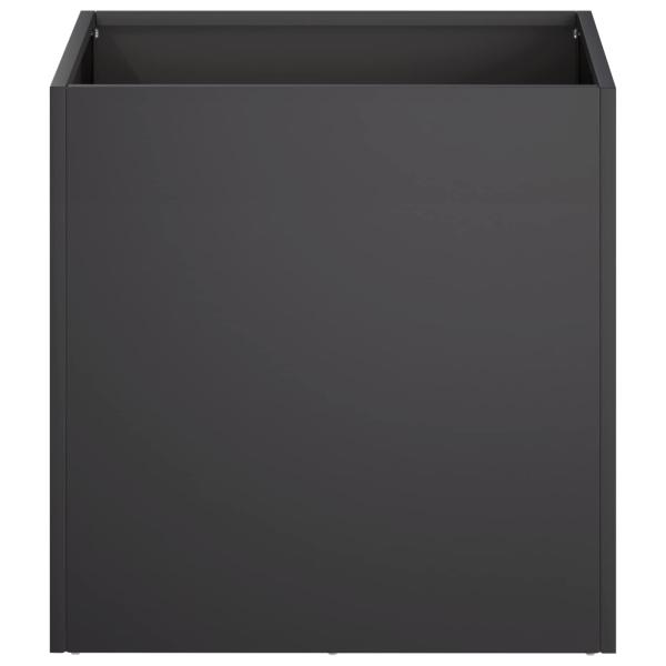 Garten-Pflanzgefäß 2 stk. Schwarz 45 x 45 x 45 cm