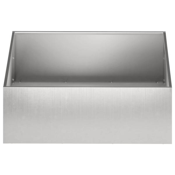 Garten-Pflanzgefäß 2 stk. Silber 60 x 60 x 20 cm Edelstahl