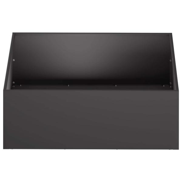 Garten-Pflanzgefäß 2 stk. Schwarz 60 x 60 x 20 cm
