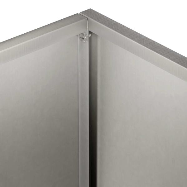 Garten-Pflanzgefäß Silber 40 x 20 x 40 cm Edelstahl