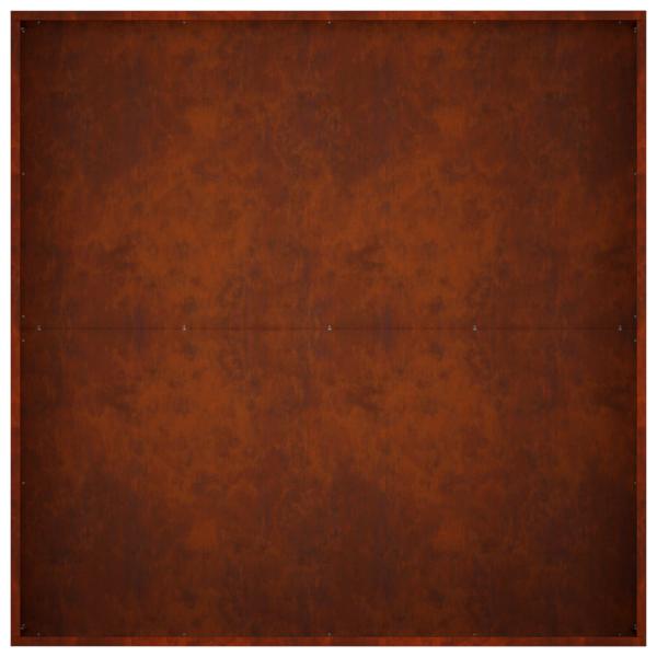 Garten-Pflanzgefäß Rostoptik 80 x 80 x 30 cm Wetterfeststahl