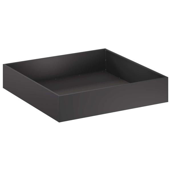 Garten-Pflanzgefäß 2 stk. Schwarz 80 x 80 x 20 cm