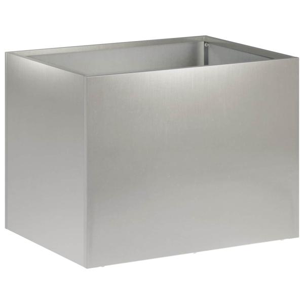 Garten-Pflanzgefäß 2 stk. Silber 40 x 30 x 30 cm Edelstahl