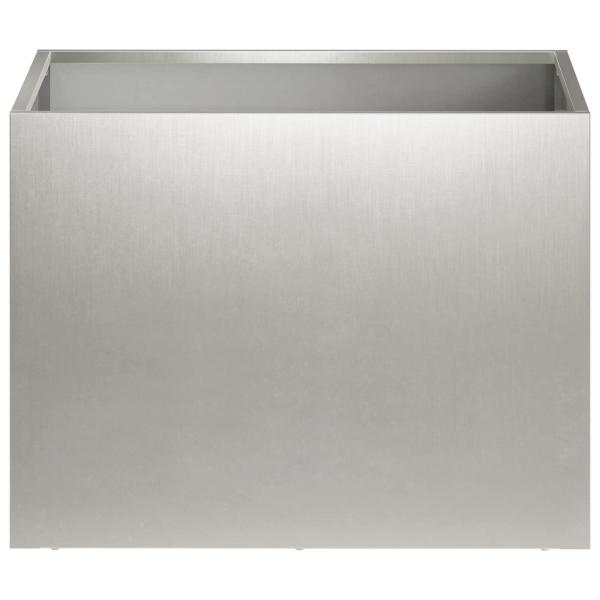 Garten-Pflanzgefäß 2 stk. Silber 40 x 30 x 30 cm Edelstahl