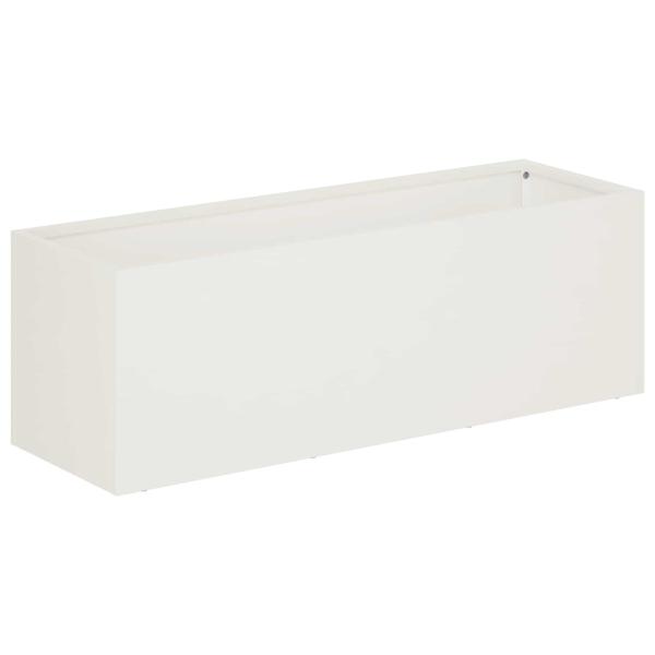 Garten-Pflanzgefäß Weiß 40 x 20 x 20 cm Kaltgewalzter Stahl