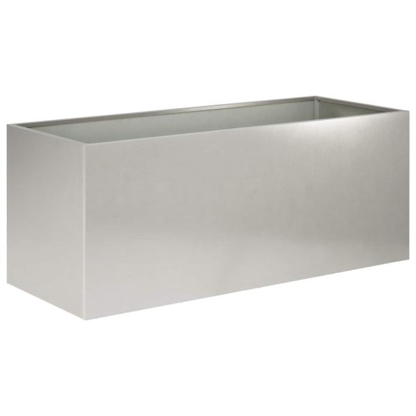 Garten-Pflanzgefäß Silber 80 x 40 x 40 cm Edelstahl
