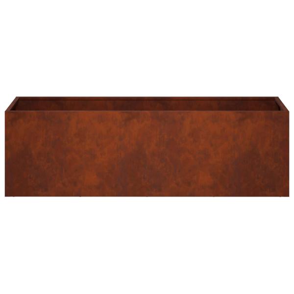 Garten-Pflanzgefäß 2 stk. Rostoptik 100 x 30 x 30 cm