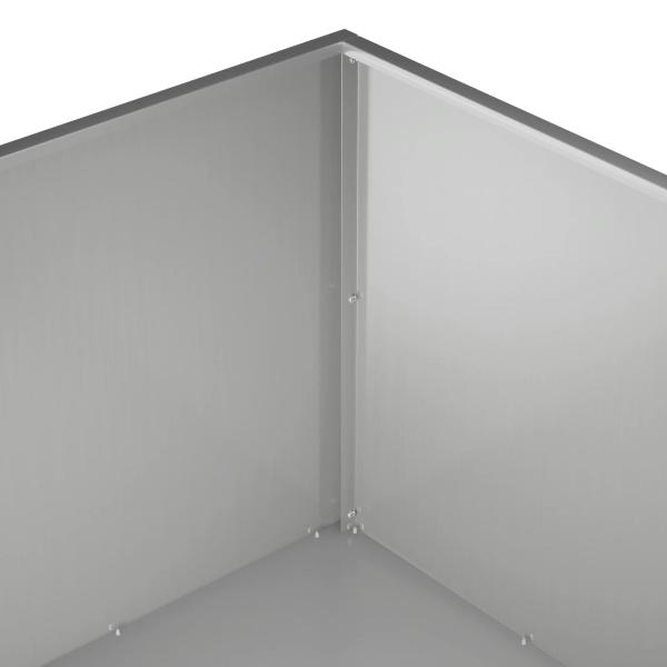 Garten-Pflanzgefäß Silber 100 x 100 x 40 cm Verzinkter Stahl