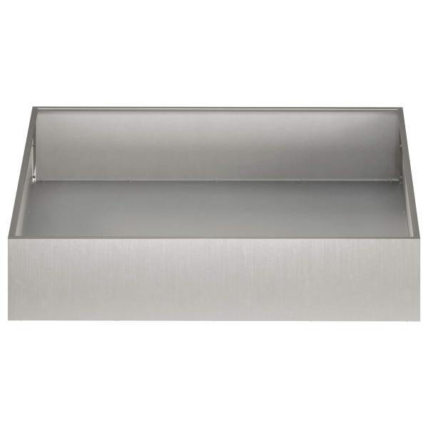Garten-Pflanzgefäß 2 stk. Silber 80 x 80 x 20 cm Edelstahl