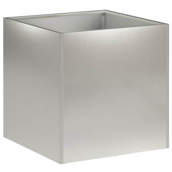 Garten-Pflanzgefäß Silber 25 x 25 x 25 cm Edelstahl