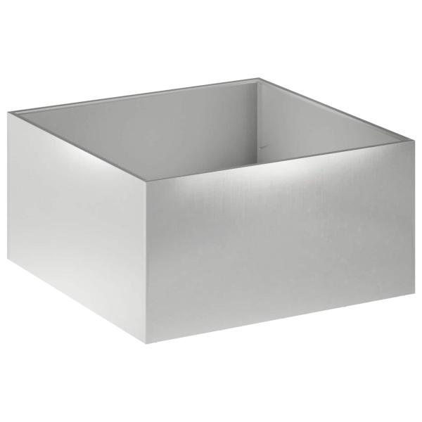 Garten-Pflanzgefäß Silber 100 x 100 x 40 cm Edelstahl