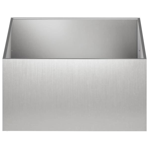 Garten-Pflanzgefäß Silber 100 x 100 x 40 cm Edelstahl