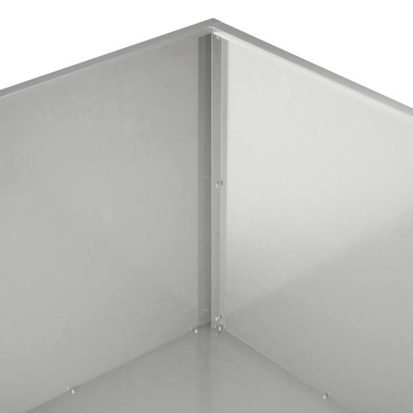 Garten-Pflanzgefäß Silber 100 x 100 x 40 cm Edelstahl