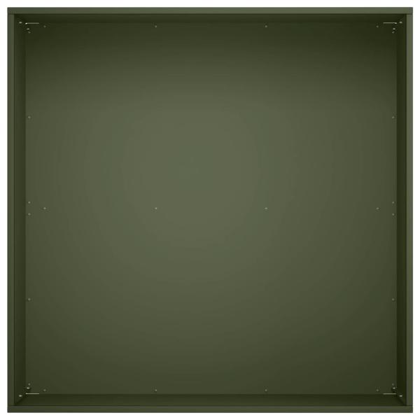 Garten-Pflanzgefäß Olivgrün 40 x 40 x 30 cm Kaltgewalzter Stahl