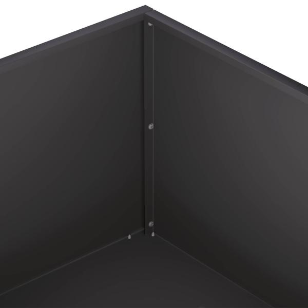 Garten-Pflanzgefäß Schwarz 60 x 60 x 20 cm Kaltgewalzter Stahl
