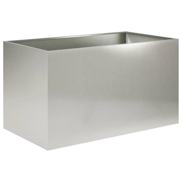 Garten-Pflanzgefäß Silber 80 x 50 x 50 cm Edelstahl