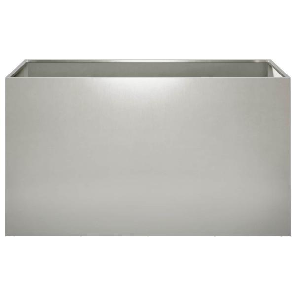 Garten-Pflanzgefäß Silber 80 x 50 x 50 cm Edelstahl