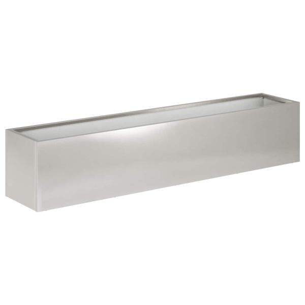 Garten-Pflanzgefäß 2 stk. Silber 100 x 20 x 20 cm Edelstahl