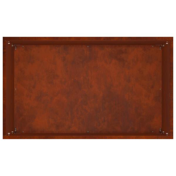 Garten-Pflanzgefäß Rostoptik 40 x 30 x 75 cm Wetterfeststahl