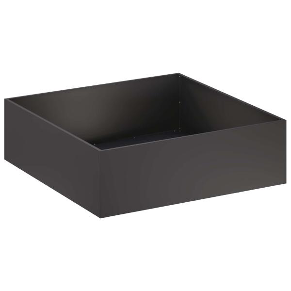 Garten-Pflanzgefäß 2 stk. Schwarz 80 x 80 x 30 cm
